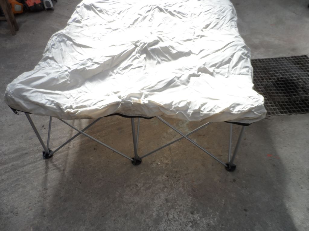 QWORK Cama Plegable Camping, para Acampar en el jardín al Aire Libre, 190 x  71 x 35 cm, Gris, con Bolsa de Almacenamiento, Capacidad de Carga de 300 kg  : : Deportes y aire libre
