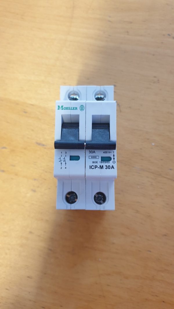 INTERRUPTOR CONTROL POTENCIA ICP-M 30A, 2P 2 MOD MOELLER