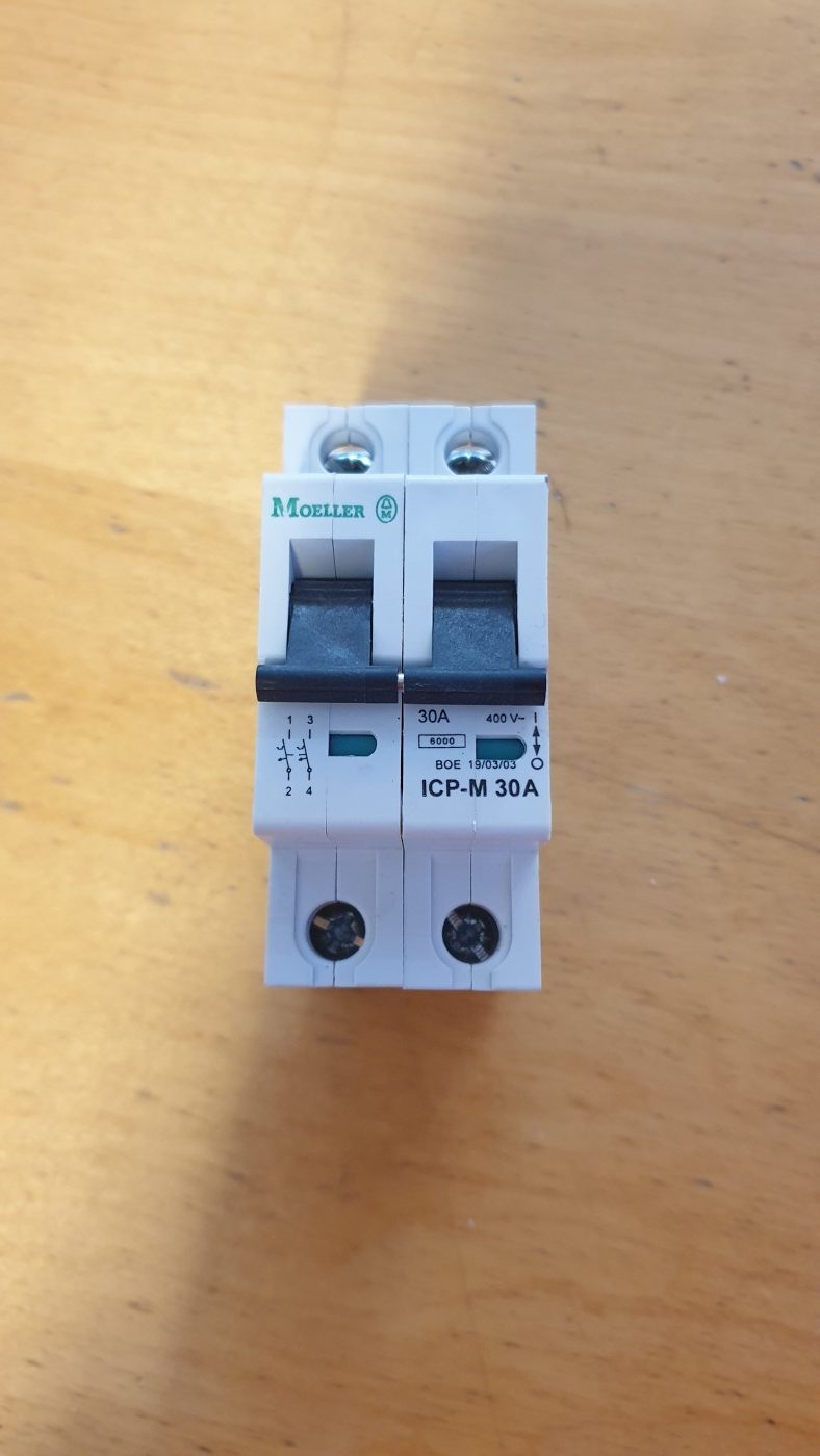 INTERRUPTOR CONTROL POTENCIA ICP-M 30A, 2P 2 MOD MOELLER