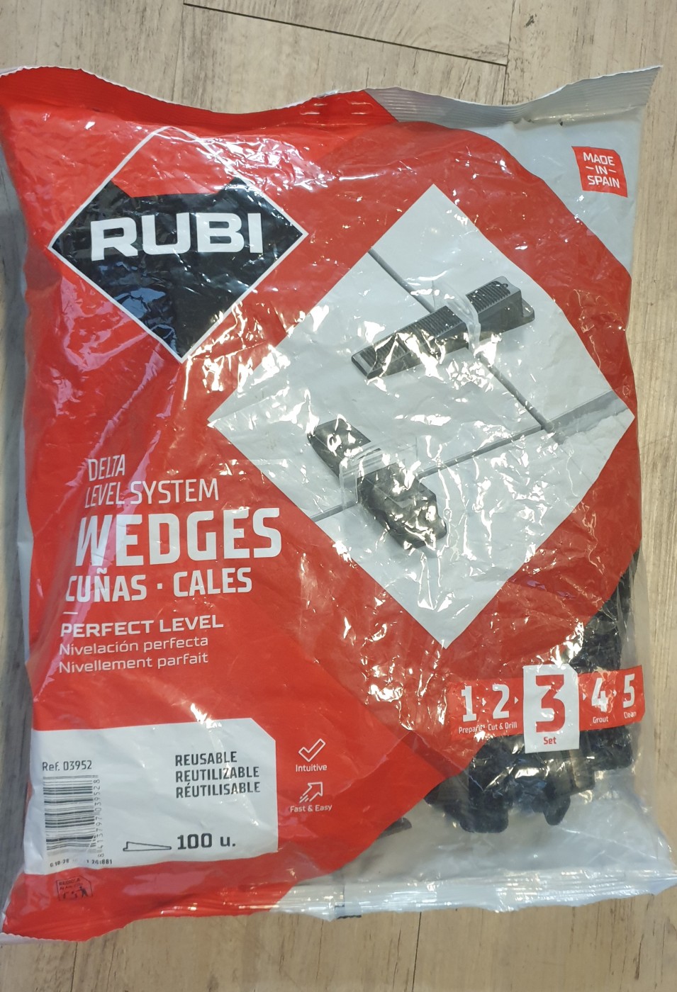 RUBI 3954 Cuñas de Nivelación para Azulejos 100 Unidades