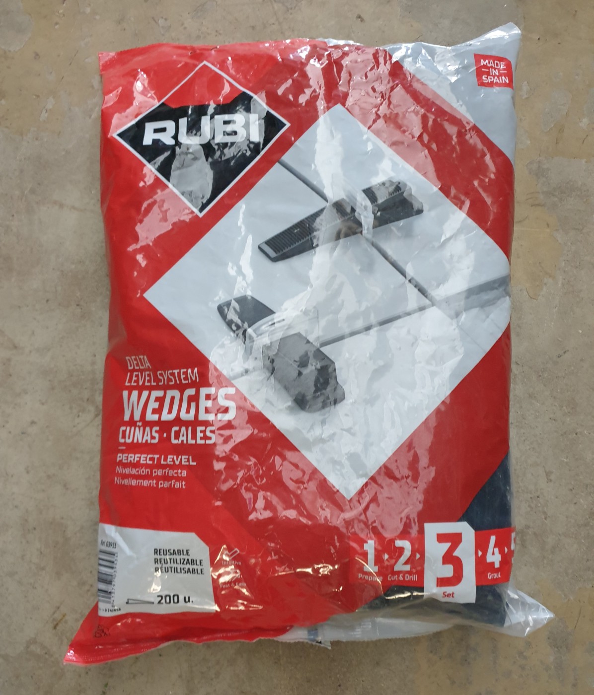 RUBI 3954 Cuñas de Nivelación para Azulejos 200 Unidades