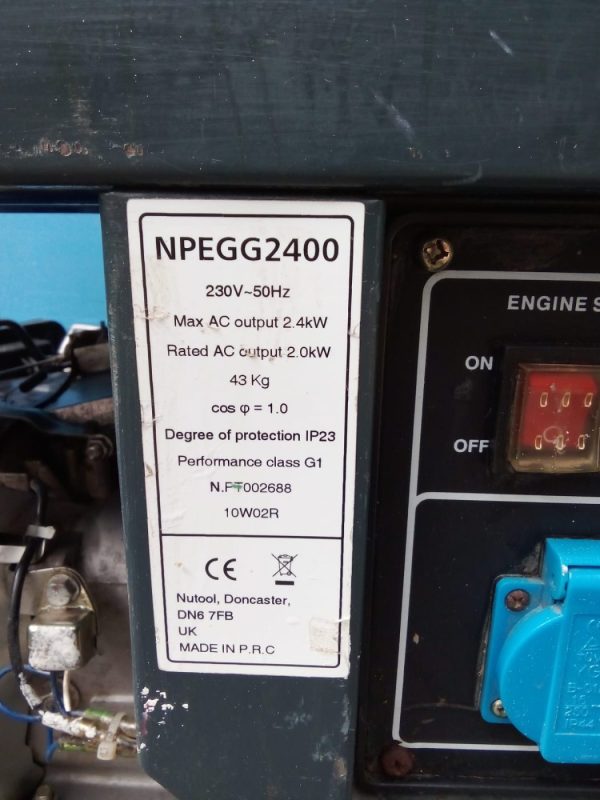 GENERADOR DE LUZ NPEGG2400 NUPOWER 230V-50HZ - Imagen 6