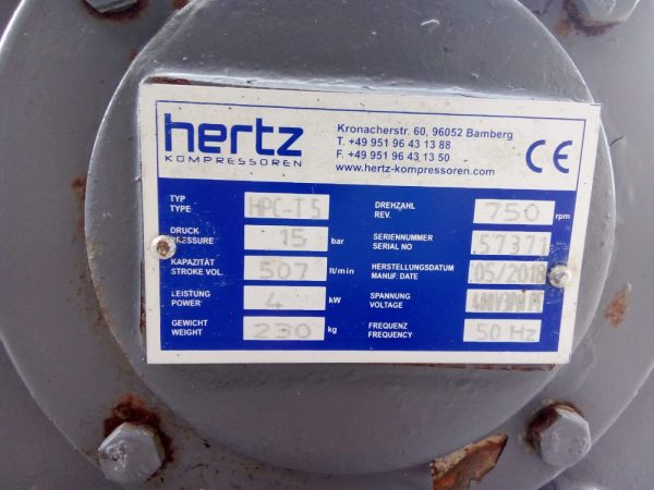 COMPRESOR DE TORNILLO HERTZ DAT 250 15BAR - Imagen 9