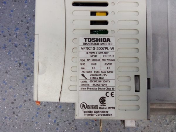 VARIADOR DE FRECUENCIA TOSHIBA VFNC1S-2007PL-W - Imagen 7