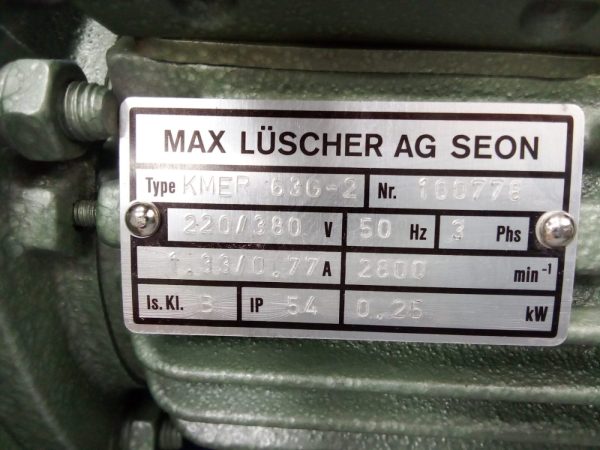 MOTOR ELÉCTRICO MAX LÜSCHER AG SEON - Imagen 2