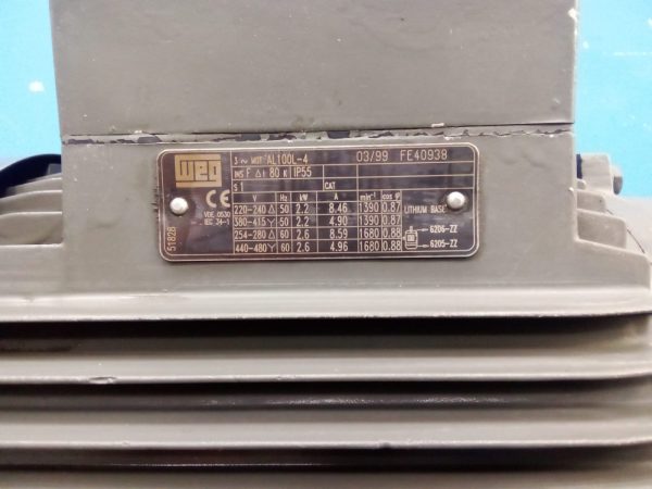 MOTOR TRIFÁSICO WEG 2'2 KW 1390 RPM - Imagen 3
