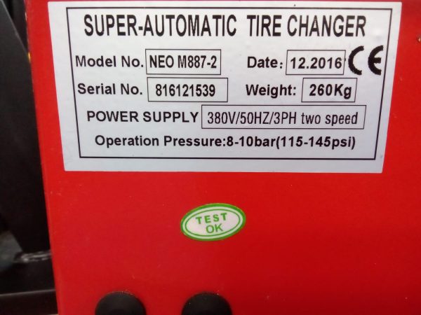 DESMONTADORA DE NEUMÁTICOS AUTOMÁTICA NEO M887-2 - Imagen 2