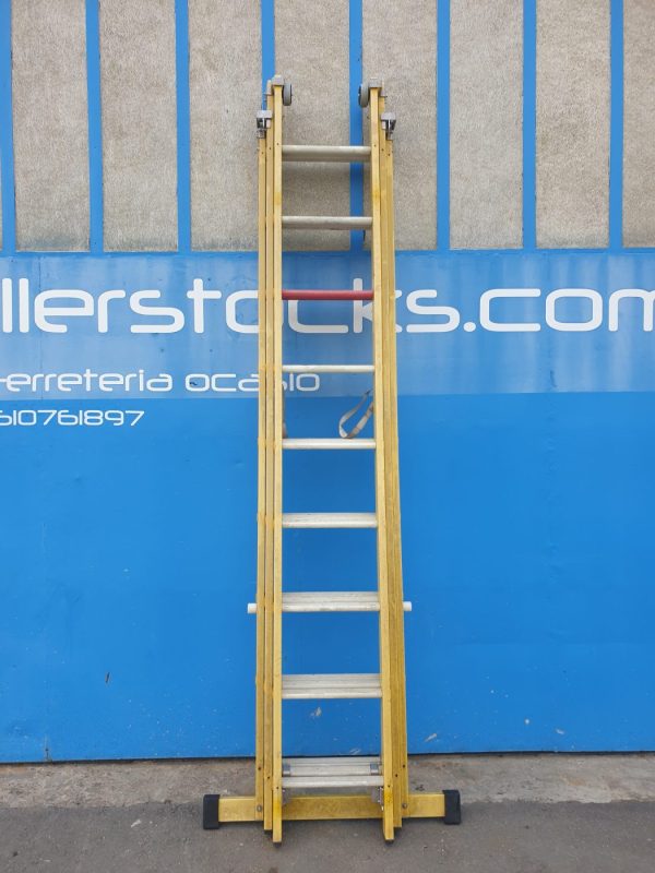 ESCALERA DE FIBRA 9 PELDAÑOS 3 TRAMOS ARIZONA - Imagen 2