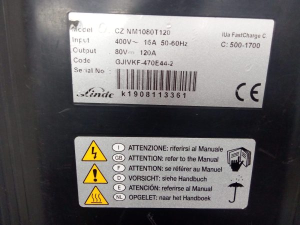 CARGADOR CARRETILLA LINDE 80V - Imagen 6