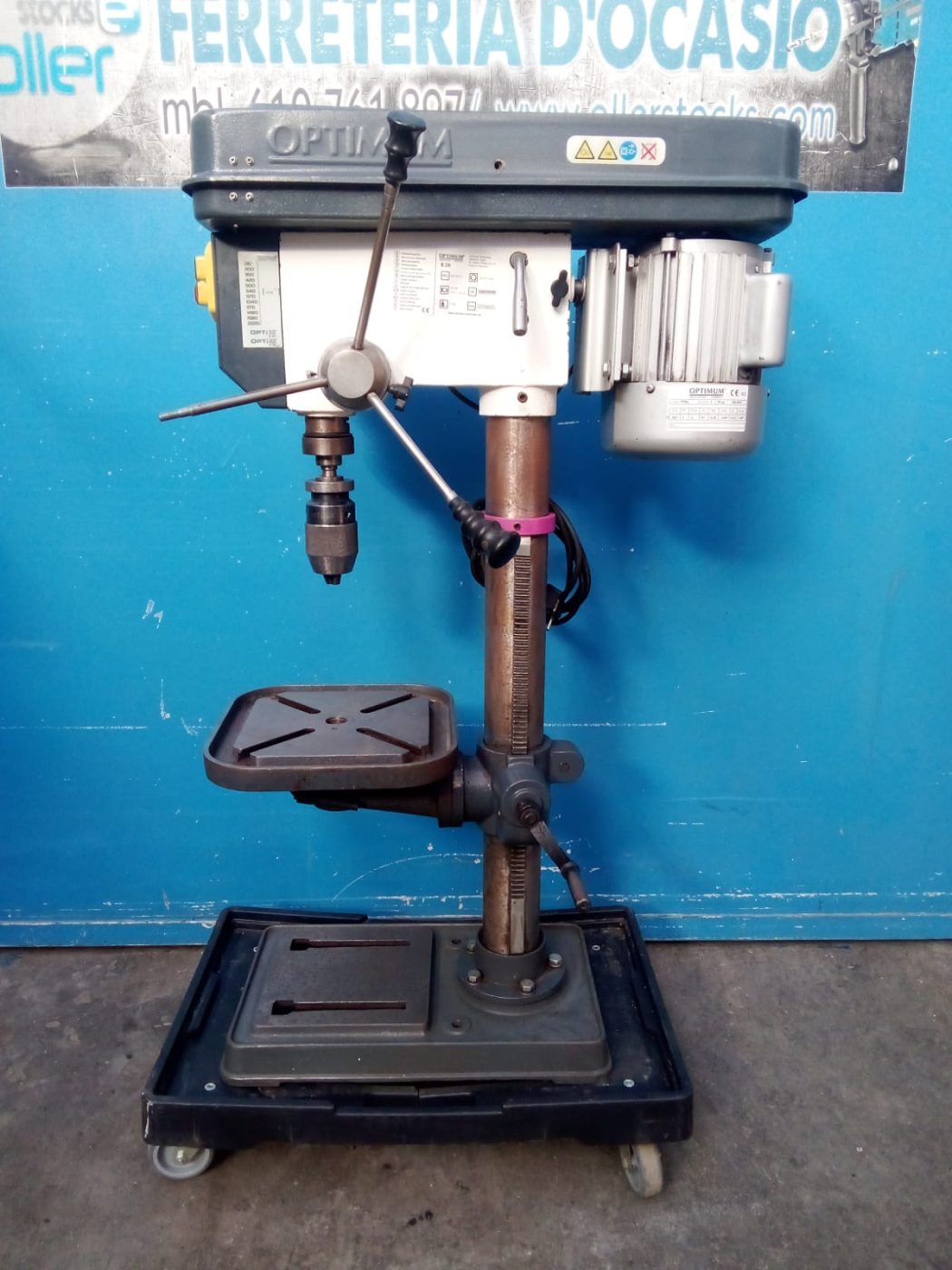 TALADRO DE COLUMNA SOBREMESA OPTIMUM B20 550W MONOFÁSICO