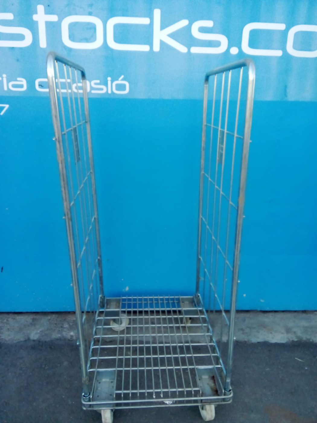 CARRO JAULA PLATAFORMA METÁLICA CON RUEDAS 2 LATERALES